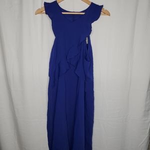 Trina Turk Royal Blue Ruffle Dress